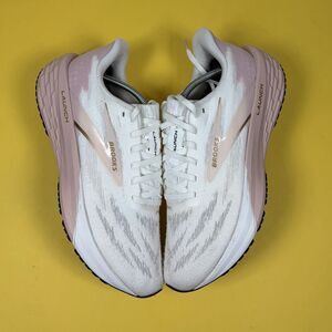 Brooks Launch 11 Womens Running Shoes Size 10 White Gold Pink 1204391B164